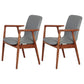 Wooden Dining Side Chairs Contemporary Style Parsons Dining Chair, 21'' Wide Grey 2 Piece Set Brown Clearhalo ' kitchen&dining_furn' 'Dining Chairs' 'Dining Tables & Seating' 'dining_chair' 'furn' 'furn_dining_chair' 'Furniture' 'furniture_dining_chair' 'Kitchen & Dining Furniture' 'kitchen' 3597311