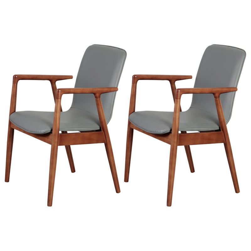 Wooden Dining Side Chairs Contemporary Style Parsons Dining Chair, 21'' Wide Grey 2 Piece Set Brown Clearhalo ' kitchen&dining_furn' 'Dining Chairs' 'Dining Tables & Seating' 'dining_chair' 'furn' 'furn_dining_chair' 'Furniture' 'furniture_dining_chair' 'Kitchen & Dining Furniture' 'kitchen' 3597311