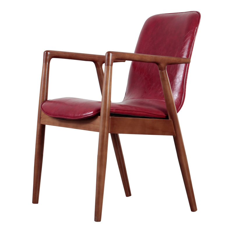 Wooden Dining Side Chairs Contemporary Style Parsons Dining Chair, 21'' Wide Red 1 Piece Brown Clearhalo ' kitchen&dining_furn' 'Dining Chairs' 'Dining Tables & Seating' 'dining_chair' 'furn' 'furn_dining_chair' 'Furniture' 'furniture_dining_chair' 'Kitchen & Dining Furniture' 'kitchen' 3597313