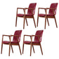 Wooden Dining Side Chairs Contemporary Style Parsons Dining Chair, 21'' Wide Red 4 Piece Set Brown Clearhalo ' kitchen&dining_furn' 'Dining Chairs' 'Dining Tables & Seating' 'dining_chair' 'furn' 'furn_dining_chair' 'Furniture' 'furniture_dining_chair' 'Kitchen & Dining Furniture' 'kitchen' 3597315