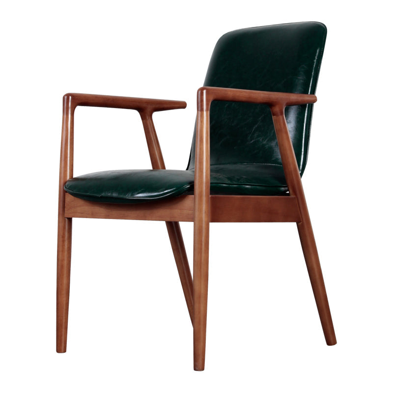 Wooden Dining Side Chairs Contemporary Style Parsons Dining Chair, 21'' Wide Blackish Green 1 Piece Brown Clearhalo ' kitchen&dining_furn' 'Dining Chairs' 'Dining Tables & Seating' 'dining_chair' 'furn' 'furn_dining_chair' 'Furniture' 'furniture_dining_chair' 'Kitchen & Dining Furniture' 'kitchen' 3597316