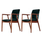 Wooden Dining Side Chairs Contemporary Style Parsons Dining Chair, 21'' Wide Blackish Green 2 Piece Set Brown Clearhalo ' kitchen&dining_furn' 'Dining Chairs' 'Dining Tables & Seating' 'dining_chair' 'furn' 'furn_dining_chair' 'Furniture' 'furniture_dining_chair' 'Kitchen & Dining Furniture' 'kitchen' 3597317