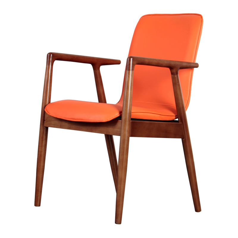 Wooden Dining Side Chairs Contemporary Style Parsons Dining Chair, 21'' Wide Orange 1 Piece Brown Clearhalo ' kitchen&dining_furn' 'Dining Chairs' 'Dining Tables & Seating' 'dining_chair' 'furn' 'furn_dining_chair' 'Furniture' 'furniture_dining_chair' 'Kitchen & Dining Furniture' 'kitchen' 3597319