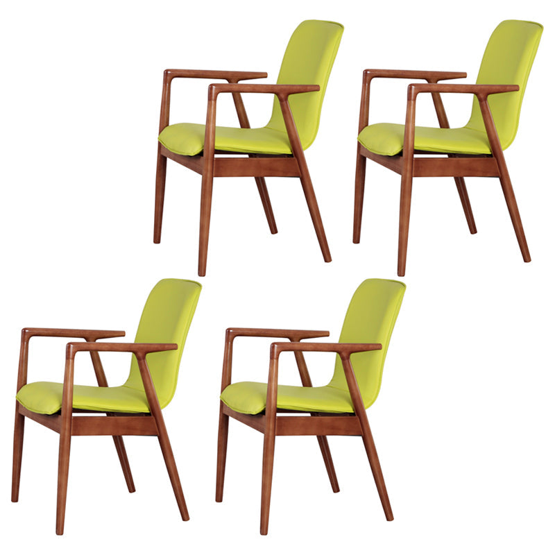 Wooden Dining Side Chairs Contemporary Style Parsons Dining Chair, 21'' Wide Green 4 Piece Set Brown Clearhalo ' kitchen&dining_furn' 'Dining Chairs' 'Dining Tables & Seating' 'dining_chair' 'furn' 'furn_dining_chair' 'Furniture' 'furniture_dining_chair' 'Kitchen & Dining Furniture' 'kitchen' 3597324