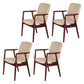 Wooden Dining Side Chairs Contemporary Style Parsons Dining Chair, 21'' Wide Khaki 4 Piece Set Walnut Clearhalo ' kitchen&dining_furn' 'Dining Chairs' 'Dining Tables & Seating' 'dining_chair' 'furn' 'furn_dining_chair' 'Furniture' 'furniture_dining_chair' 'Kitchen & Dining Furniture' 'kitchen' 3597327