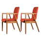 Wooden Dining Side Chairs Contemporary Style Parsons Dining Chair, 21'' Wide Orange 2 Piece Set Natural Wood Clearhalo ' kitchen&dining_furn' 'Dining Chairs' 'Dining Tables & Seating' 'dining_chair' 'furn' 'furn_dining_chair' 'Furniture' 'furniture_dining_chair' 'Kitchen & Dining Furniture' 'kitchen' 3597332