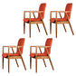 Wooden Dining Side Chairs Contemporary Style Parsons Dining Chair, 21'' Wide Orange 4 Piece Set Natural Wood Clearhalo ' kitchen&dining_furn' 'Dining Chairs' 'Dining Tables & Seating' 'dining_chair' 'furn' 'furn_dining_chair' 'Furniture' 'furniture_dining_chair' 'Kitchen & Dining Furniture' 'kitchen' 3597333