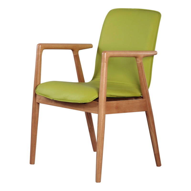 Wooden Dining Side Chairs Contemporary Style Parsons Dining Chair, 21'' Wide Green 1 Piece Natural Wood Clearhalo ' kitchen&dining_furn' 'Dining Chairs' 'Dining Tables & Seating' 'dining_chair' 'furn' 'furn_dining_chair' 'Furniture' 'furniture_dining_chair' 'Kitchen & Dining Furniture' 'kitchen' 3597334