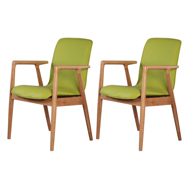Wooden Dining Side Chairs Contemporary Style Parsons Dining Chair, 21'' Wide Green 2 Piece Set Natural Wood Clearhalo ' kitchen&dining_furn' 'Dining Chairs' 'Dining Tables & Seating' 'dining_chair' 'furn' 'furn_dining_chair' 'Furniture' 'furniture_dining_chair' 'Kitchen & Dining Furniture' 'kitchen' 3597335