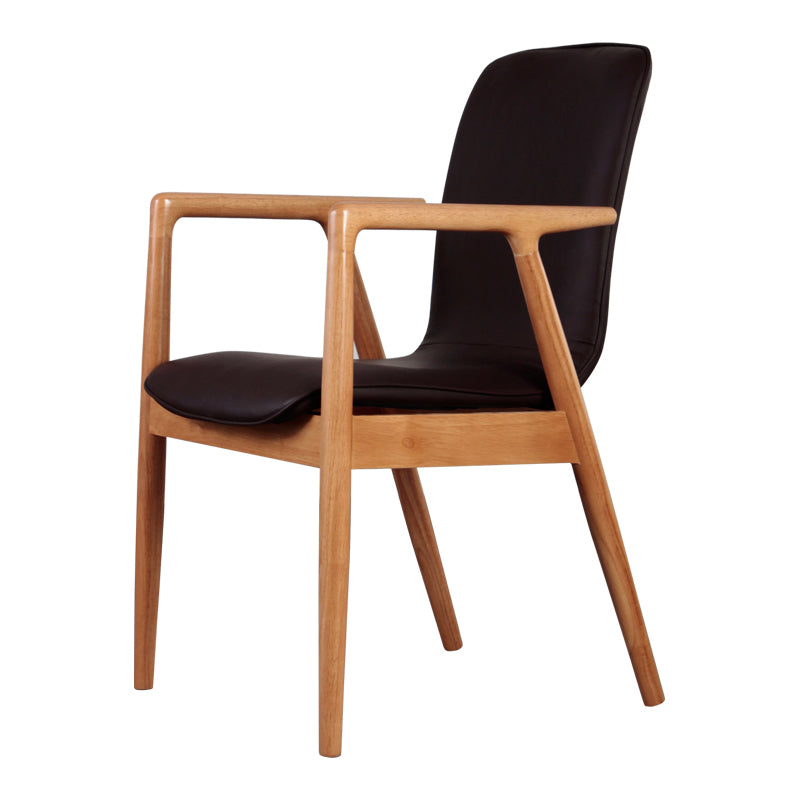 Wooden Dining Side Chairs Contemporary Style Parsons Dining Chair, 21'' Wide Coffee 1 Piece Natural Wood Clearhalo ' kitchen&dining_furn' 'Dining Chairs' 'Dining Tables & Seating' 'dining_chair' 'furn' 'furn_dining_chair' 'Furniture' 'furniture_dining_chair' 'Kitchen & Dining Furniture' 'kitchen' 3597337