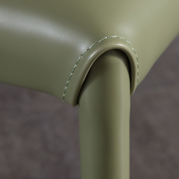 Faux Leather Contemporary Dining Room Chair Metallic Finish Wingback Side Chair Clearhalo ' kitchen&dining_furn' 'Dining Chairs' 'Dining Tables & Seating' 'dining_chair' 'furn' 'furn_dining_chair' 'Furniture' 'furniture_dining_chair' 'Kitchen & Dining Furniture' 'kitchen' 3597357