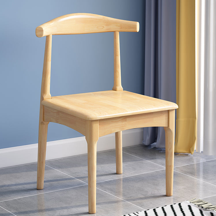 Scandinavian Style Wood Dining Chair Home Armless Open Back Dining Side Chair Wood 1 Piece Natural Wood Clearhalo ' kitchen&dining_furn' 'Dining Chairs' 'Dining Tables & Seating' 'dining_chair' 'furn' 'furn_dining_chair' 'Furniture' 'furniture_dining_chair' 'Kitchen & Dining Furniture' 'kitchen' 3597360