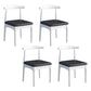 Scandinavian Style Wood Dining Chair Home Armless Open Back Dining Side Chair Black 4 Piece Set White Clearhalo ' kitchen&dining_furn' 'Dining Chairs' 'Dining Tables & Seating' 'dining_chair' 'furn' 'furn_dining_chair' 'Furniture' 'furniture_dining_chair' 'Kitchen & Dining Furniture' 'kitchen' 3597364