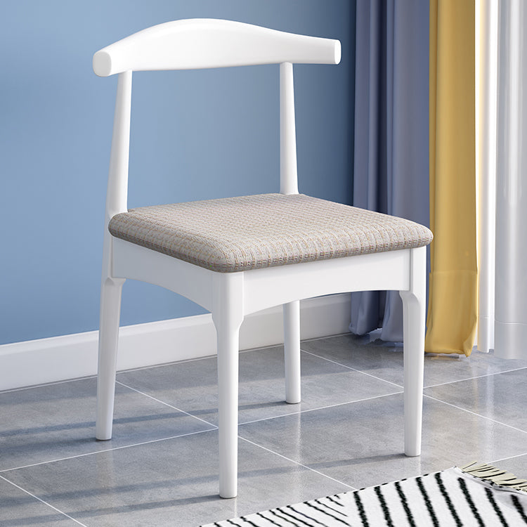 Scandinavian Style Wood Dining Chair Home Armless Open Back Dining Side Chair Grey 1 Piece White Clearhalo ' kitchen&dining_furn' 'Dining Chairs' 'Dining Tables & Seating' 'dining_chair' 'furn' 'furn_dining_chair' 'Furniture' 'furniture_dining_chair' 'Kitchen & Dining Furniture' 'kitchen' 3597366