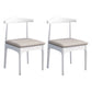 Scandinavian Style Wood Dining Chair Home Armless Open Back Dining Side Chair Grey 2 Piece Set White Clearhalo ' kitchen&dining_furn' 'Dining Chairs' 'Dining Tables & Seating' 'dining_chair' 'furn' 'furn_dining_chair' 'Furniture' 'furniture_dining_chair' 'Kitchen & Dining Furniture' 'kitchen' 3597368