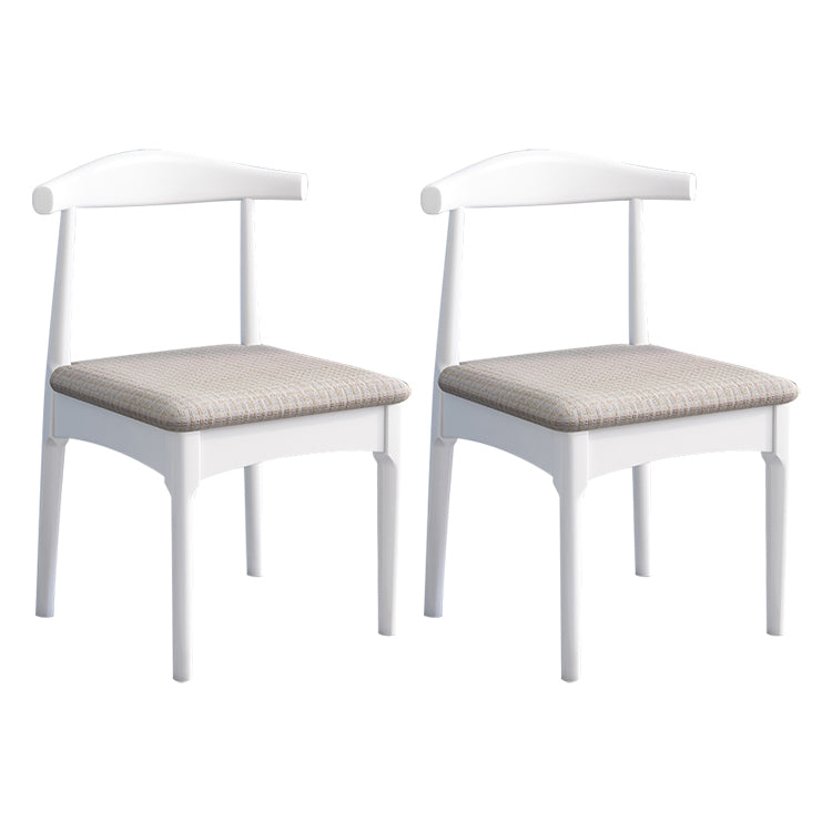 Scandinavian Style Wood Dining Chair Home Armless Open Back Dining Side Chair Grey 2 Piece Set White Clearhalo ' kitchen&dining_furn' 'Dining Chairs' 'Dining Tables & Seating' 'dining_chair' 'furn' 'furn_dining_chair' 'Furniture' 'furniture_dining_chair' 'Kitchen & Dining Furniture' 'kitchen' 3597368