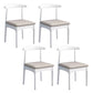 Scandinavian Style Wood Dining Chair Home Armless Open Back Dining Side Chair Grey 4 Piece Set White Clearhalo ' kitchen&dining_furn' 'Dining Chairs' 'Dining Tables & Seating' 'dining_chair' 'furn' 'furn_dining_chair' 'Furniture' 'furniture_dining_chair' 'Kitchen & Dining Furniture' 'kitchen' 3597371
