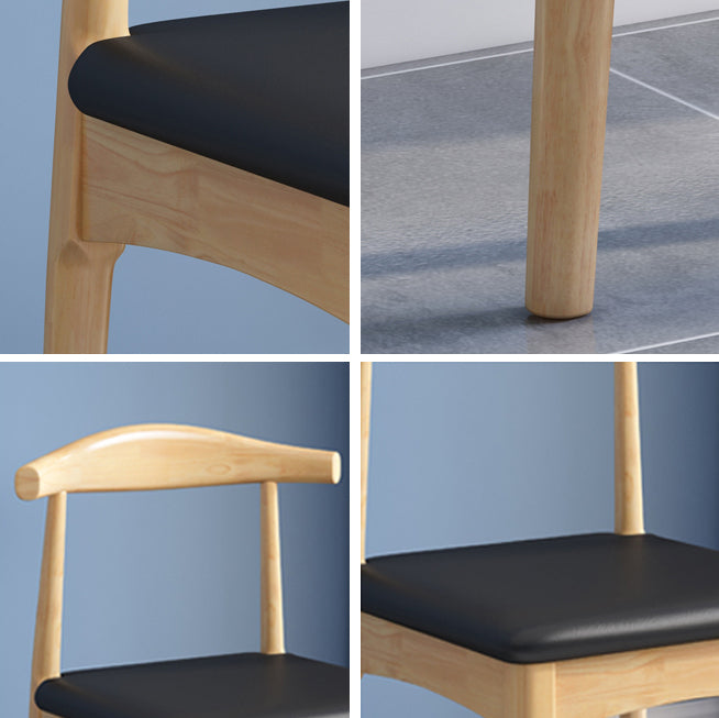 Scandinavian Style Wood Dining Chair Home Armless Open Back Dining Side Chair Clearhalo ' kitchen&dining_furn' 'Dining Chairs' 'Dining Tables & Seating' 'dining_chair' 'furn' 'furn_dining_chair' 'Furniture' 'furniture_dining_chair' 'Kitchen & Dining Furniture' 'kitchen' 3597374