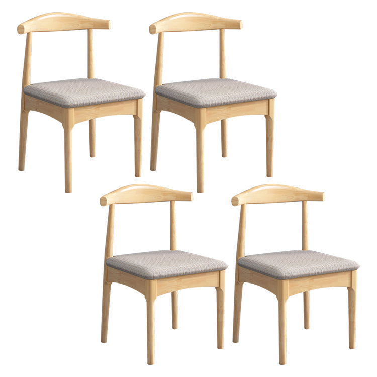 Scandinavian Style Wood Dining Chair Home Armless Open Back Dining Side Chair Grey 4 Piece Set Natural Wood Clearhalo ' kitchen&dining_furn' 'Dining Chairs' 'Dining Tables & Seating' 'dining_chair' 'furn' 'furn_dining_chair' 'Furniture' 'furniture_dining_chair' 'Kitchen & Dining Furniture' 'kitchen' 3597377