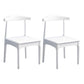 Scandinavian Style Wood Dining Chair Home Armless Open Back Dining Side Chair White 2 Piece Set White Clearhalo ' kitchen&dining_furn' 'Dining Chairs' 'Dining Tables & Seating' 'dining_chair' 'furn' 'furn_dining_chair' 'Furniture' 'furniture_dining_chair' 'Kitchen & Dining Furniture' 'kitchen' 3597381