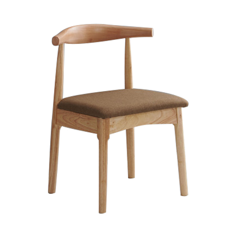 Scandinavian Style Wood Dining Chair Home Armless Open Back Dining Side Chair Coffee 1 Piece Natural Wood Clearhalo ' kitchen&dining_furn' 'Dining Chairs' 'Dining Tables & Seating' 'dining_chair' 'furn' 'furn_dining_chair' 'Furniture' 'furniture_dining_chair' 'Kitchen & Dining Furniture' 'kitchen' 3597383