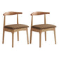 Scandinavian Style Wood Dining Chair Home Armless Open Back Dining Side Chair Coffee 2 Piece Set Natural Wood Clearhalo ' kitchen&dining_furn' 'Dining Chairs' 'Dining Tables & Seating' 'dining_chair' 'furn' 'furn_dining_chair' 'Furniture' 'furniture_dining_chair' 'Kitchen & Dining Furniture' 'kitchen' 3597384
