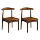 Scandinavian Style Wood Dining Chair Home Armless Open Back Dining Side Chair Walnut 2 Piece Set Walnut Clearhalo ' kitchen&dining_furn' 'Dining Chairs' 'Dining Tables & Seating' 'dining_chair' 'furn' 'furn_dining_chair' 'Furniture' 'furniture_dining_chair' 'Kitchen & Dining Furniture' 'kitchen' 3597386