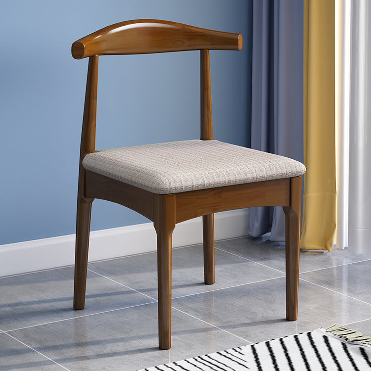 Scandinavian Style Wood Dining Chair Home Armless Open Back Dining Side Chair Grey 1 Piece Walnut Clearhalo ' kitchen&dining_furn' 'Dining Chairs' 'Dining Tables & Seating' 'dining_chair' 'furn' 'furn_dining_chair' 'Furniture' 'furniture_dining_chair' 'Kitchen & Dining Furniture' 'kitchen' 3597390