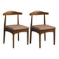 Scandinavian Style Wood Dining Chair Home Armless Open Back Dining Side Chair Coffee 2 Piece Set Walnut Clearhalo ' kitchen&dining_furn' 'Dining Chairs' 'Dining Tables & Seating' 'dining_chair' 'furn' 'furn_dining_chair' 'Furniture' 'furniture_dining_chair' 'Kitchen & Dining Furniture' 'kitchen' 3597402