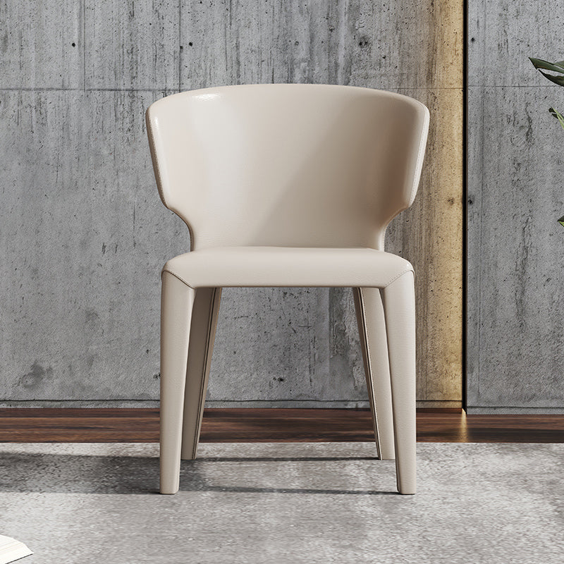 Faux Leather Contemporary Dining Room Chair Matte Finish Wingback Side Dining Chair Clearhalo ' kitchen&dining_furn' 'Dining Chairs' 'Dining Tables & Seating' 'dining_chair' 'furn' 'furn_dining_chair' 'Furniture' 'furniture_dining_chair' 'Kitchen & Dining Furniture' 'kitchen' 3597406