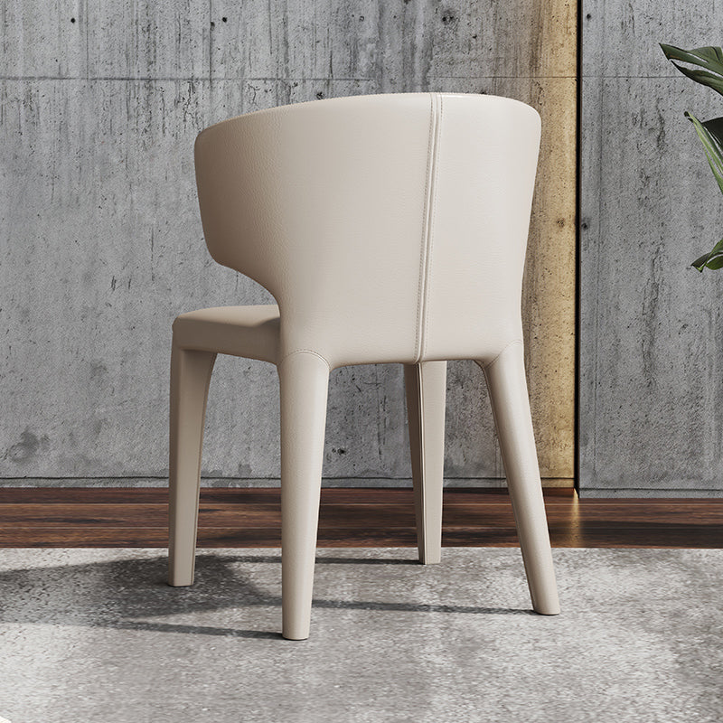 Faux Leather Contemporary Dining Room Chair Matte Finish Wingback Side Dining Chair Clearhalo ' kitchen&dining_furn' 'Dining Chairs' 'Dining Tables & Seating' 'dining_chair' 'furn' 'furn_dining_chair' 'Furniture' 'furniture_dining_chair' 'Kitchen & Dining Furniture' 'kitchen' 3597409