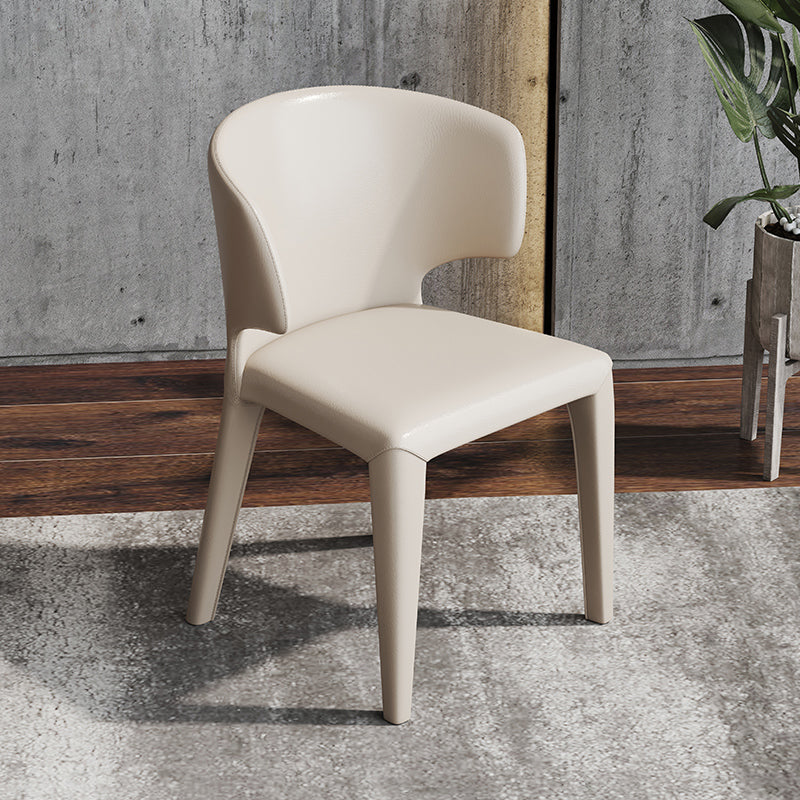 Faux Leather Contemporary Dining Room Chair Matte Finish Wingback Side Dining Chair Clearhalo ' kitchen&dining_furn' 'Dining Chairs' 'Dining Tables & Seating' 'dining_chair' 'furn' 'furn_dining_chair' 'Furniture' 'furniture_dining_chair' 'Kitchen & Dining Furniture' 'kitchen' 3597410