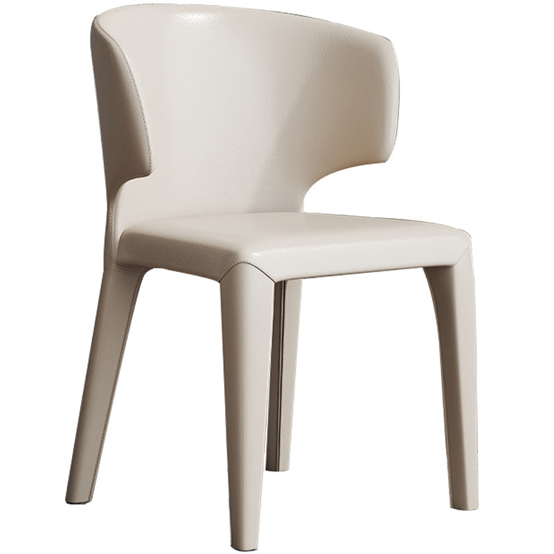 Faux Leather Contemporary Dining Room Chair Matte Finish Wingback Side Dining Chair Clearhalo ' kitchen&dining_furn' 'Dining Chairs' 'Dining Tables & Seating' 'dining_chair' 'furn' 'furn_dining_chair' 'Furniture' 'furniture_dining_chair' 'Kitchen & Dining Furniture' 'kitchen' 3597413