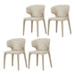 Faux Leather Contemporary Dining Room Chair Matte Finish Wingback Side Dining Chair Khaki 4 Piece Set Clearhalo ' kitchen&dining_furn' 'Dining Chairs' 'Dining Tables & Seating' 'dining_chair' 'furn' 'furn_dining_chair' 'Furniture' 'furniture_dining_chair' 'Kitchen & Dining Furniture' 'kitchen' 3597414