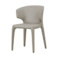 Faux Leather Contemporary Dining Room Chair Matte Finish Wingback Side Dining Chair Light Gray 1 Piece Clearhalo ' kitchen&dining_furn' 'Dining Chairs' 'Dining Tables & Seating' 'dining_chair' 'furn' 'furn_dining_chair' 'Furniture' 'furniture_dining_chair' 'Kitchen & Dining Furniture' 'kitchen' 3597417