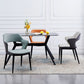 Dining Room Leather Dining Chair Contemporary Open Back Dining Arm Chair Clearhalo ' kitchen&dining_furn' 'Dining Chairs' 'Dining Tables & Seating' 'dining_chair' 'furn' 'furn_dining_chair' 'Furniture' 'furniture_dining_chair' 'Kitchen & Dining Furniture' 'kitchen' 3597430