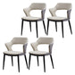 Dining Room Leather Dining Chair Contemporary Open Back Dining Arm Chair Grey 4 Piece Set Clearhalo ' kitchen&dining_furn' 'Dining Chairs' 'Dining Tables & Seating' 'dining_chair' 'furn' 'furn_dining_chair' 'Furniture' 'furniture_dining_chair' 'Kitchen & Dining Furniture' 'kitchen' 3597432