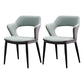 Dining Room Leather Dining Chair Contemporary Open Back Dining Arm Chair Green 2 Piece Set Clearhalo ' kitchen&dining_furn' 'Dining Chairs' 'Dining Tables & Seating' 'dining_chair' 'furn' 'furn_dining_chair' 'Furniture' 'furniture_dining_chair' 'Kitchen & Dining Furniture' 'kitchen' 3597437