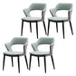 Dining Room Leather Dining Chair Contemporary Open Back Dining Arm Chair Green 4 Piece Set Clearhalo ' kitchen&dining_furn' 'Dining Chairs' 'Dining Tables & Seating' 'dining_chair' 'furn' 'furn_dining_chair' 'Furniture' 'furniture_dining_chair' 'Kitchen & Dining Furniture' 'kitchen' 3597438