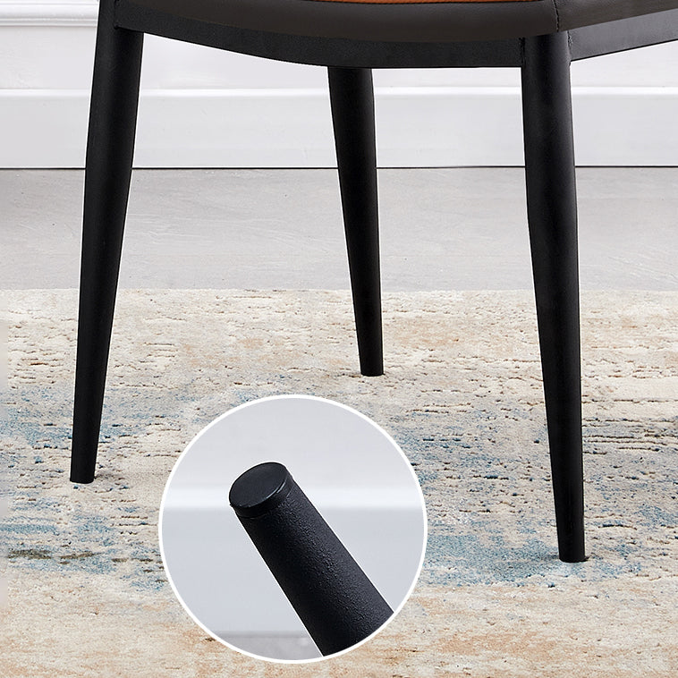 Dining Room Leather Dining Chair Contemporary Open Back Dining Arm Chair Clearhalo ' kitchen&dining_furn' 'Dining Chairs' 'Dining Tables & Seating' 'dining_chair' 'furn' 'furn_dining_chair' 'Furniture' 'furniture_dining_chair' 'Kitchen & Dining Furniture' 'kitchen' 3597445