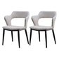 Dining Room Leather Dining Chair Contemporary Open Back Dining Arm Chair Light Gray 2 Piece Set Clearhalo ' kitchen&dining_furn' 'Dining Chairs' 'Dining Tables & Seating' 'dining_chair' 'furn' 'furn_dining_chair' 'Furniture' 'furniture_dining_chair' 'Kitchen & Dining Furniture' 'kitchen' 3597458
