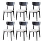 Wood Industrial Style Dining Chair Indoor-Outdoor Open Back Dining Side Chair White 6 Piece Set Black Clearhalo ' kitchen&dining_furn' 'Dining Chairs' 'Dining Tables & Seating' 'dining_chair' 'furn' 'furn_dining_chair' 'Furniture' 'furniture_dining_chair' 'Kitchen & Dining Furniture' 'kitchen' 3597470