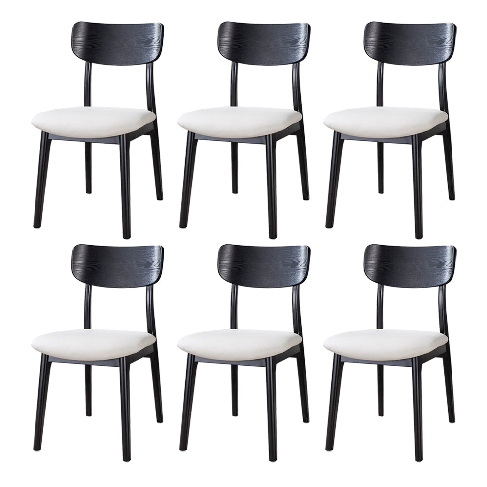 Wood Industrial Style Dining Chair Indoor-Outdoor Open Back Dining Side Chair White 6 Piece Set Black Clearhalo ' kitchen&dining_furn' 'Dining Chairs' 'Dining Tables & Seating' 'dining_chair' 'furn' 'furn_dining_chair' 'Furniture' 'furniture_dining_chair' 'Kitchen & Dining Furniture' 'kitchen' 3597470