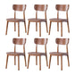 Wood Industrial Style Dining Chair Indoor-Outdoor Open Back Dining Side Chair Brown 6 Piece Set Walnut Clearhalo ' kitchen&dining_furn' 'Dining Chairs' 'Dining Tables & Seating' 'dining_chair' 'furn' 'furn_dining_chair' 'Furniture' 'furniture_dining_chair' 'Kitchen & Dining Furniture' 'kitchen' 3597476