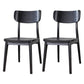 Wood Industrial Style Dining Chair Indoor-Outdoor Open Back Dining Side Chair Black 2 Piece Set Black Clearhalo ' kitchen&dining_furn' 'Dining Chairs' 'Dining Tables & Seating' 'dining_chair' 'furn' 'furn_dining_chair' 'Furniture' 'furniture_dining_chair' 'Kitchen & Dining Furniture' 'kitchen' 3597478