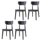 Wood Industrial Style Dining Chair Indoor-Outdoor Open Back Dining Side Chair Black 4 Piece Set Black Clearhalo ' kitchen&dining_furn' 'Dining Chairs' 'Dining Tables & Seating' 'dining_chair' 'furn' 'furn_dining_chair' 'Furniture' 'furniture_dining_chair' 'Kitchen & Dining Furniture' 'kitchen' 3597480