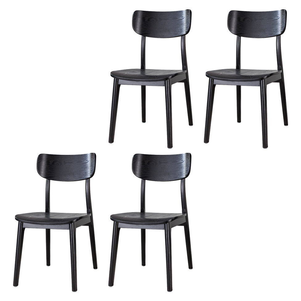 Wood Industrial Style Dining Chair Indoor-Outdoor Open Back Dining Side Chair Black 4 Piece Set Black Clearhalo ' kitchen&dining_furn' 'Dining Chairs' 'Dining Tables & Seating' 'dining_chair' 'furn' 'furn_dining_chair' 'Furniture' 'furniture_dining_chair' 'Kitchen & Dining Furniture' 'kitchen' 3597480