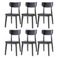 Wood Industrial Style Dining Chair Indoor-Outdoor Open Back Dining Side Chair Black 6 Piece Set Black Clearhalo ' kitchen&dining_furn' 'Dining Chairs' 'Dining Tables & Seating' 'dining_chair' 'furn' 'furn_dining_chair' 'Furniture' 'furniture_dining_chair' 'Kitchen & Dining Furniture' 'kitchen' 3597482