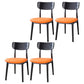 Wood Industrial Style Dining Chair Indoor-Outdoor Open Back Dining Side Chair Orange 4 Piece Set Black Clearhalo ' kitchen&dining_furn' 'Dining Chairs' 'Dining Tables & Seating' 'dining_chair' 'furn' 'furn_dining_chair' 'Furniture' 'furniture_dining_chair' 'Kitchen & Dining Furniture' 'kitchen' 3597486