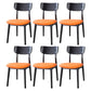 Wood Industrial Style Dining Chair Indoor-Outdoor Open Back Dining Side Chair Orange 6 Piece Set Black Clearhalo ' kitchen&dining_furn' 'Dining Chairs' 'Dining Tables & Seating' 'dining_chair' 'furn' 'furn_dining_chair' 'Furniture' 'furniture_dining_chair' 'Kitchen & Dining Furniture' 'kitchen' 3597488